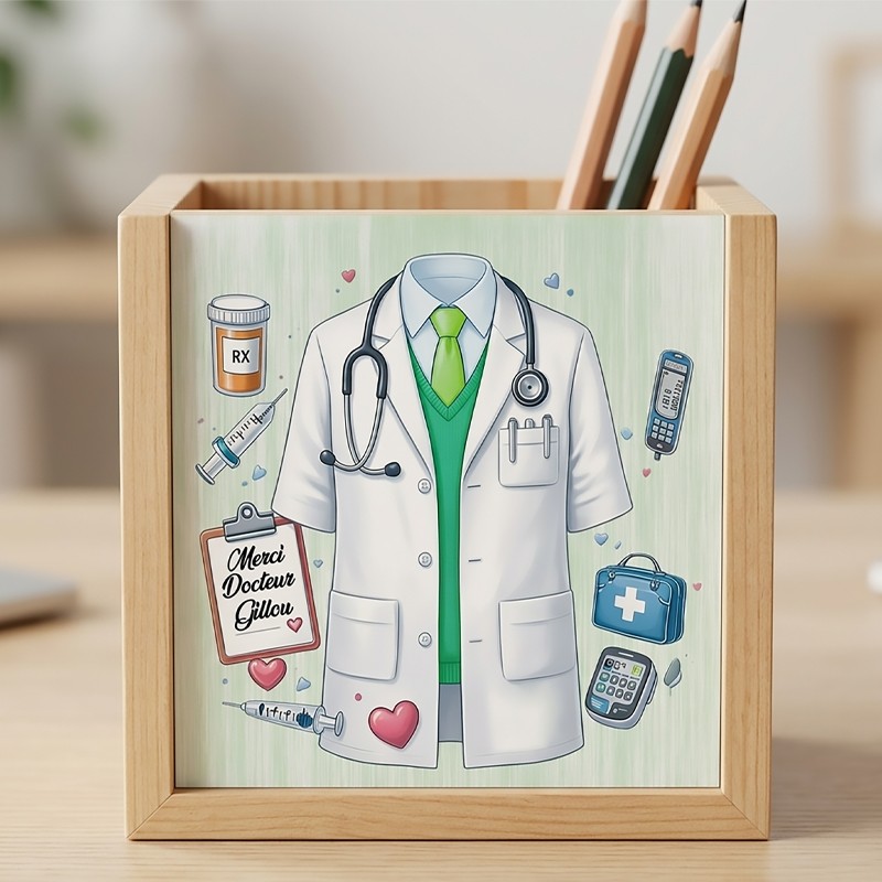 Pot à crayons personnalisé Docteur