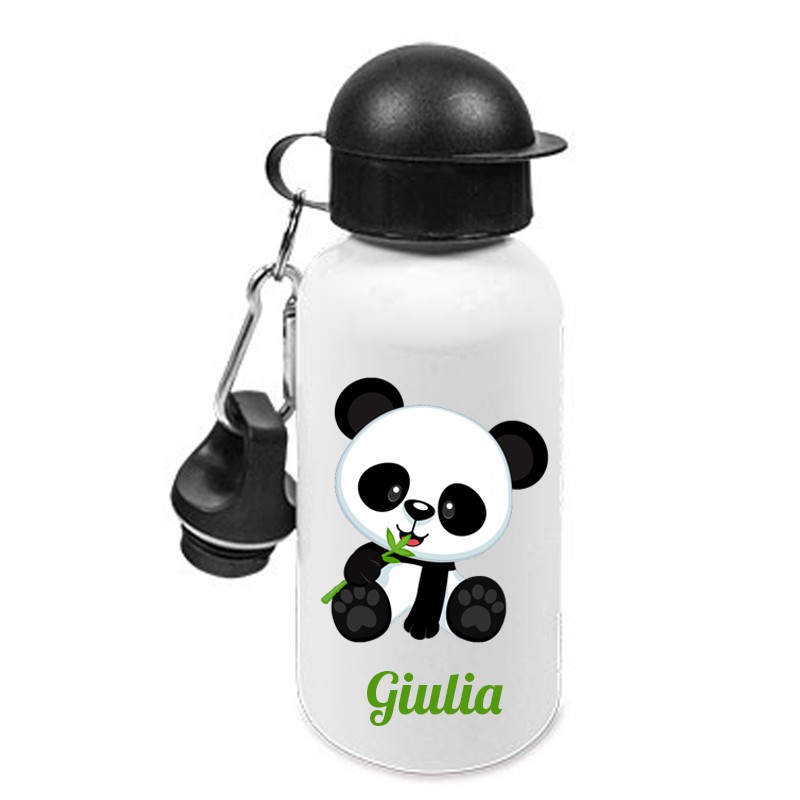 Gourde personnalisee panda - Gourde enfant personnalisee panda - Gourde  panda