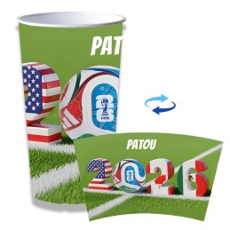 Gobelet plastique réutilisable Football mondial 2026