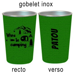 Gobelet camping en inox personnalisé
