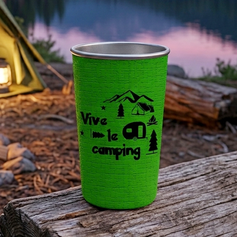 Gobelet de camping en inox personnalisable