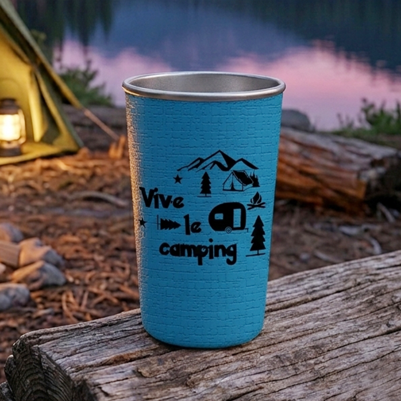Gobelet de camping en inox personnalisable
