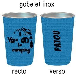 Gobelet camping en inox personnalisé