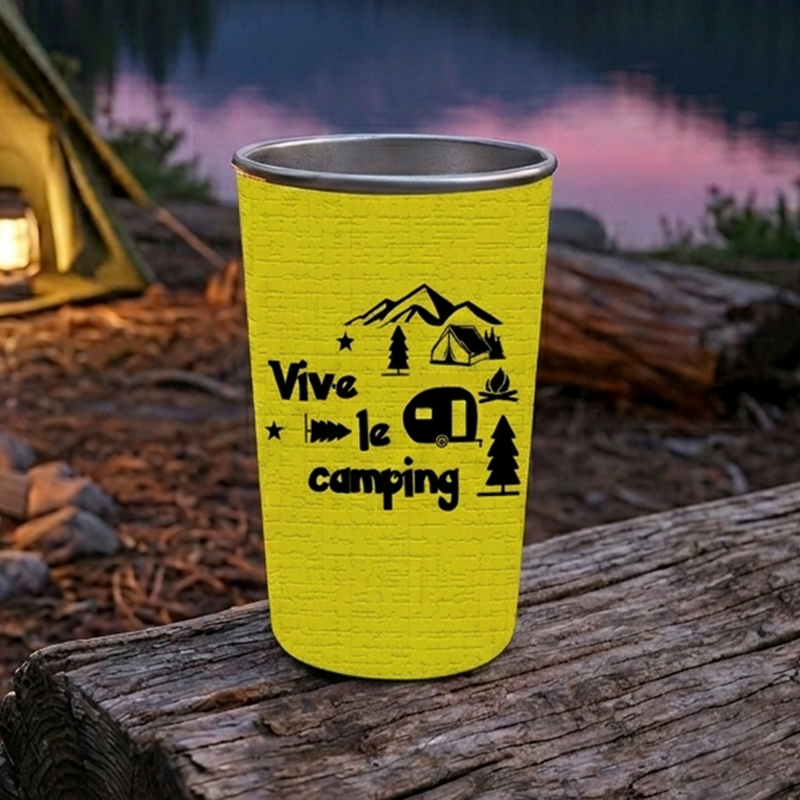 Gobelet de camping en inox personnalisable