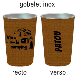 Gobelet en inox pour camping personnalisé
