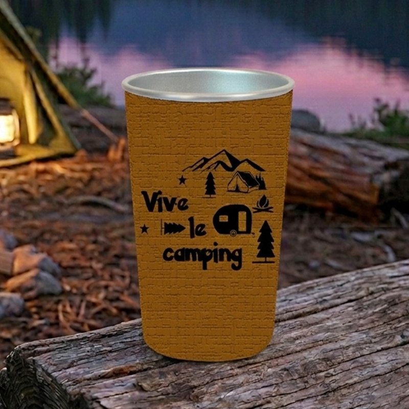 Gobelet de camping en inox personnalisable