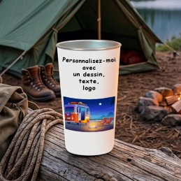 Gobelet de camping en inox personnalisable
