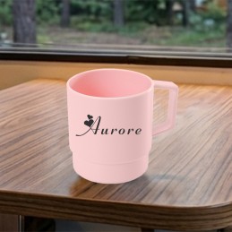 Mug en plastique empilable de camping personnalisé
