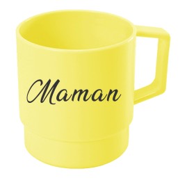 Tasse en plastique pour camping empilable personnalisable