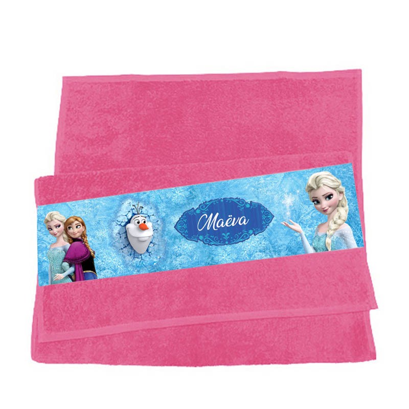 Serviette Visage Enfant Reine des neiges Personnalisée