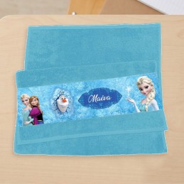Serviette Visage Enfant Reine des neiges Personnalisée
