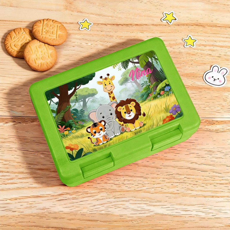 Boîte à goûter personnalisée savane