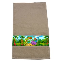 Serviette dinosaures enfant personnalisée