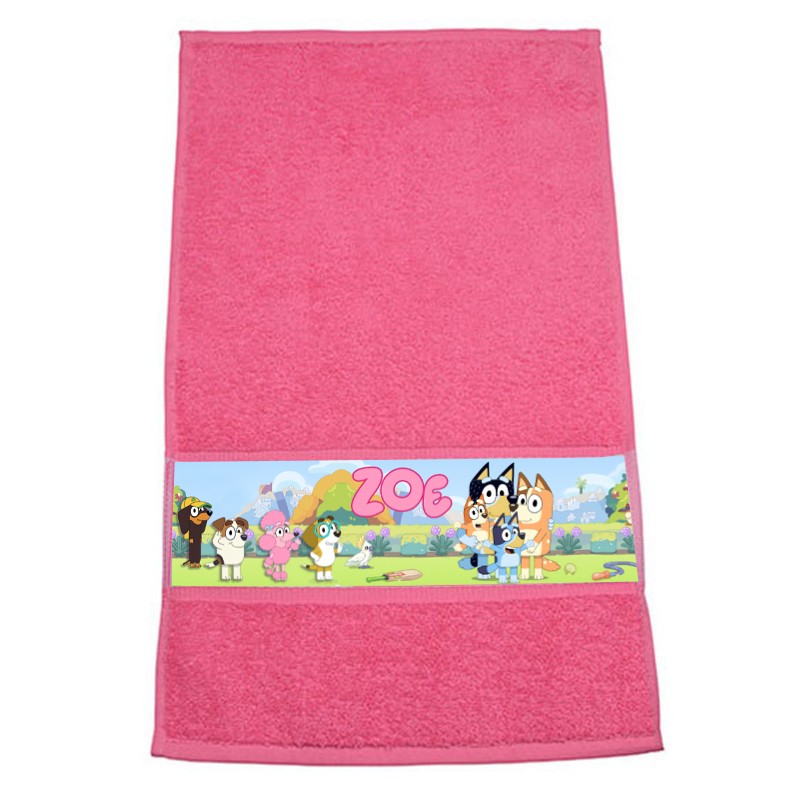 Serviette visage Bluey sport école