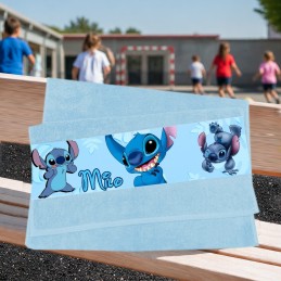 Serviette visage enfant Stitch personnalisée