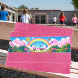 Serviette visage sport scolaire personnalisée
