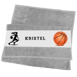 Serviette visage basket-ball femme personnalisée