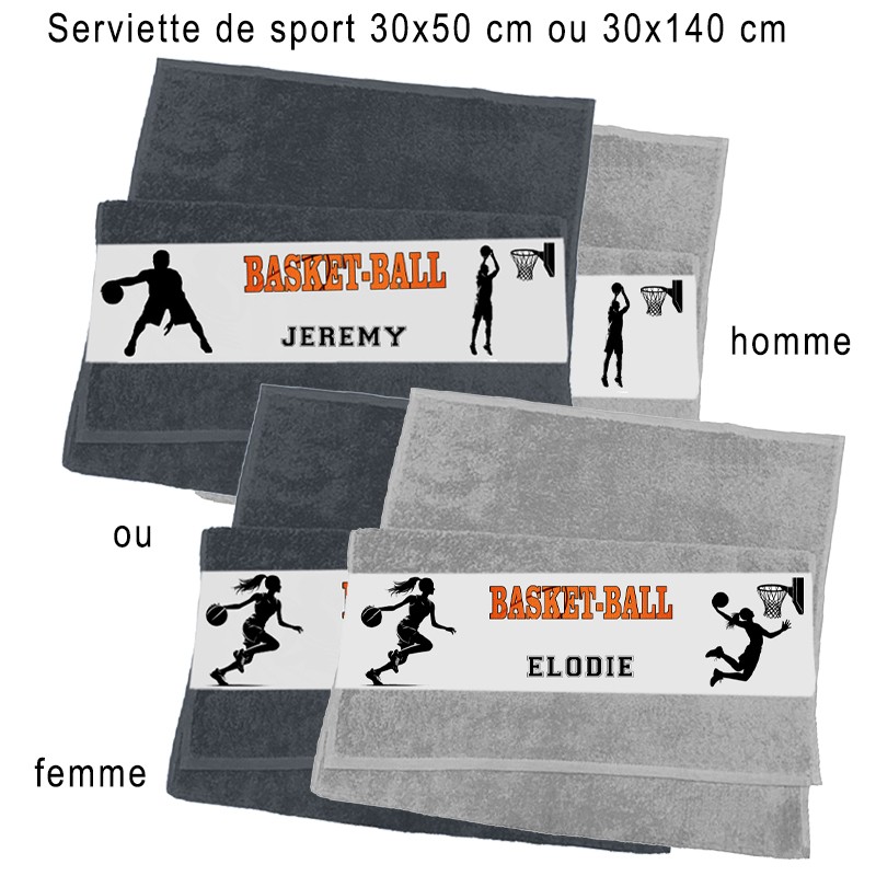 Serviette basket-ball personnalisée