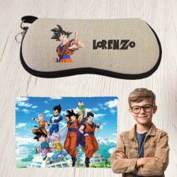 Étui et essuie à lunettes Dragon Ball z personnalisé
