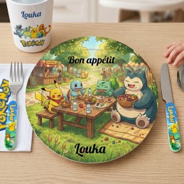 assiette Pokemon personnalisée