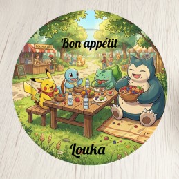 Assiette Pokémon personnalisée