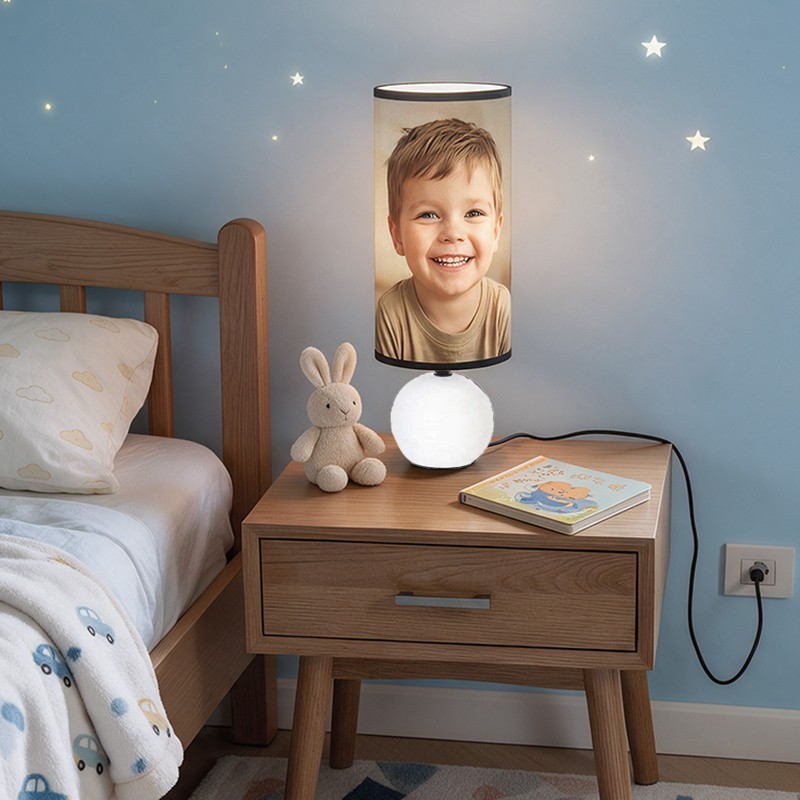 Lampe de chevet personnalisée avec photo
