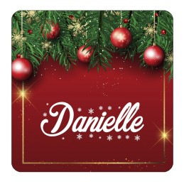 Sous-verre marque-place Noël