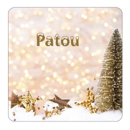 Sous-verre personnalisé Noël
