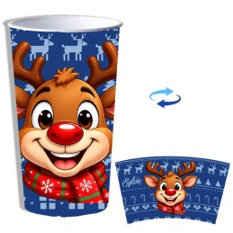 Verre Noël plastique réutilisable