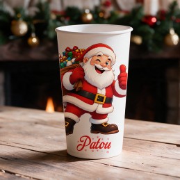 Verre Père Noël personnalisable