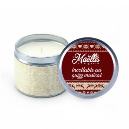 Bougie parfumée vanille Noël personnalisée