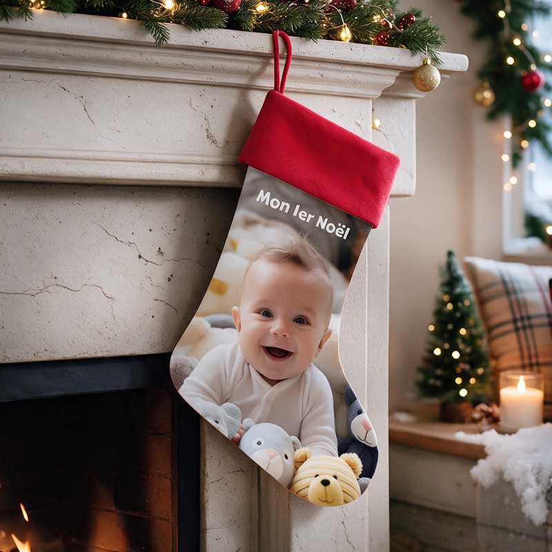 Chaussette de Noël Personnalisée : La magie des fêtes au prénom de toute la famille