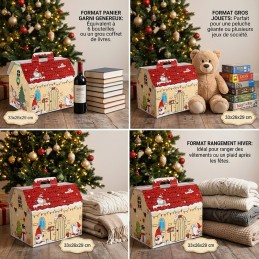 Grande Boîte Cadeau Noël format Maison