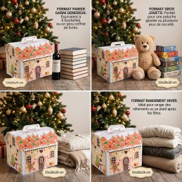 Grande Boîte Cadeau Noël Format Maison