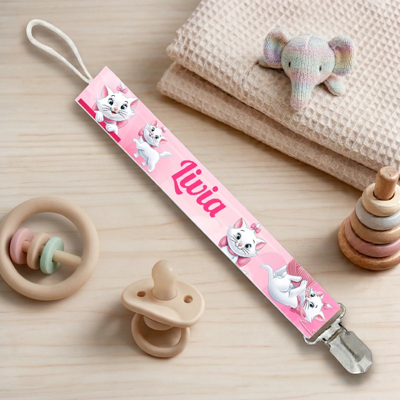 Attache-Tétine Personnalisée - Chat Disney