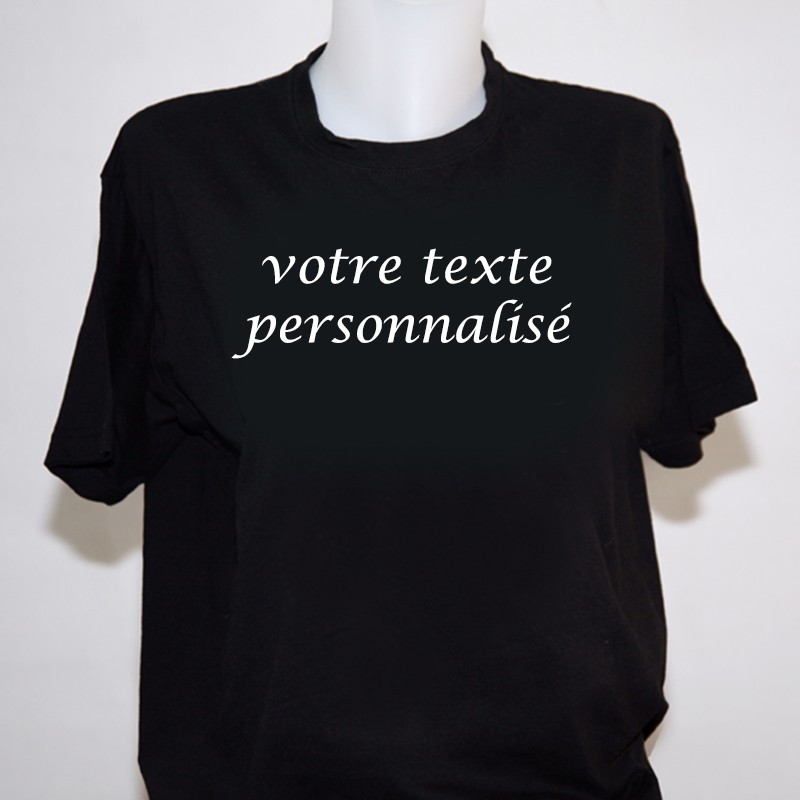 t-shirt femme noir à personnaliser