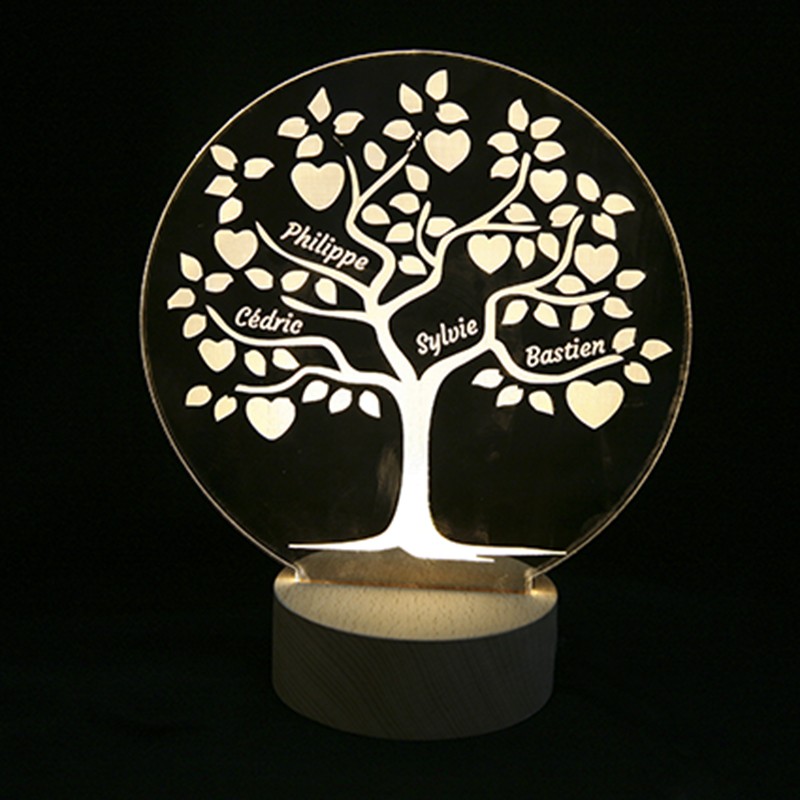 Lampe Arbre de Vie Personnalisée - Arbre de Vie Personnalisé