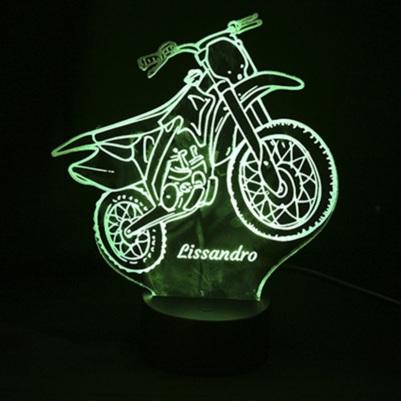 Lampe Moto Personnalisée - Veilleuse Led Moto Personnalisé - Lampe  Changement Couleur Moto