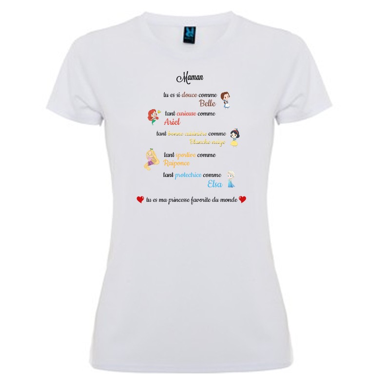T-shirt princesses Disney T-shirt princesses Disney