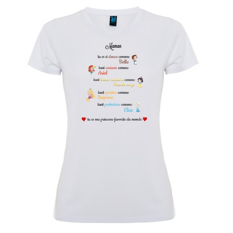 T-shirt princesses Disney