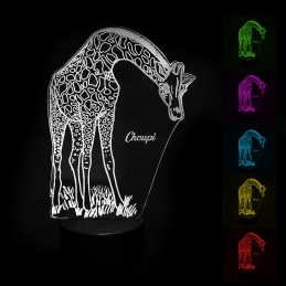 Lampe personnalisée girafe
