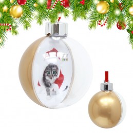 boule de noel dorée  personnalisée