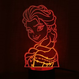 Lampe Reine Des Neiges - Lampe de Chevet La Reine Des Neiges Personnalisée  - Lampe De Chevet Disney