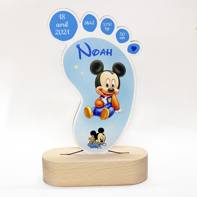 Décoration Chambre Bébé Mickey Personnalisée - Cadeau Naissance