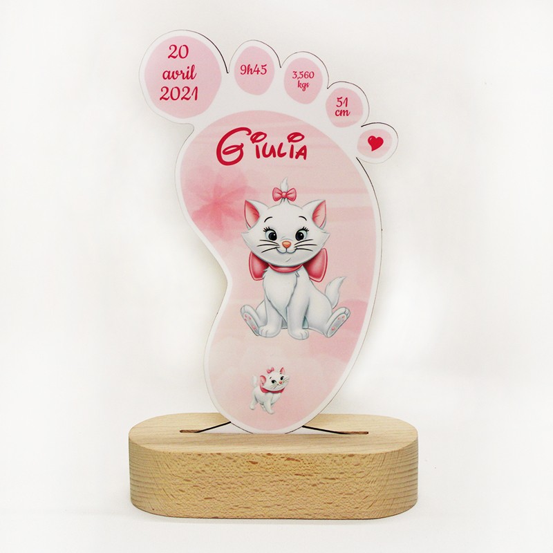 Décoration Chambre Bébé Personnalisée Marie Chat Disney - Cadeau Naissance  Personnalisé Chat Marie Disney