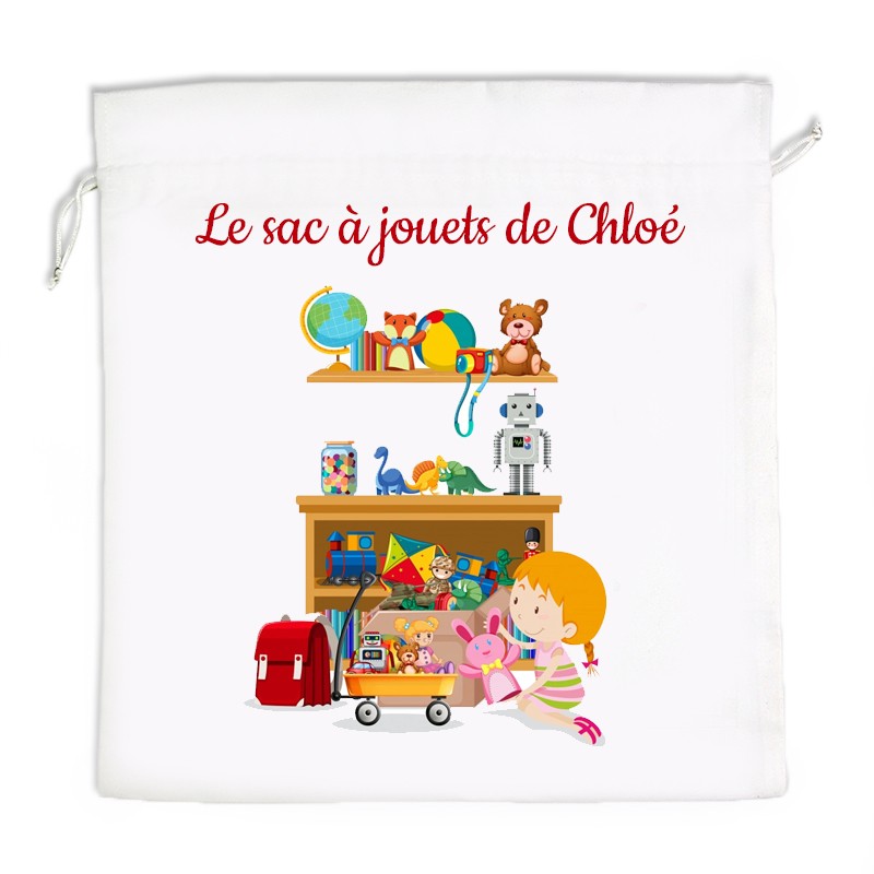 Sac de rangement, sac jouet personnalisable