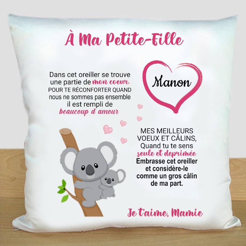 Housse de coussin personnalisé avec vos photos et textes