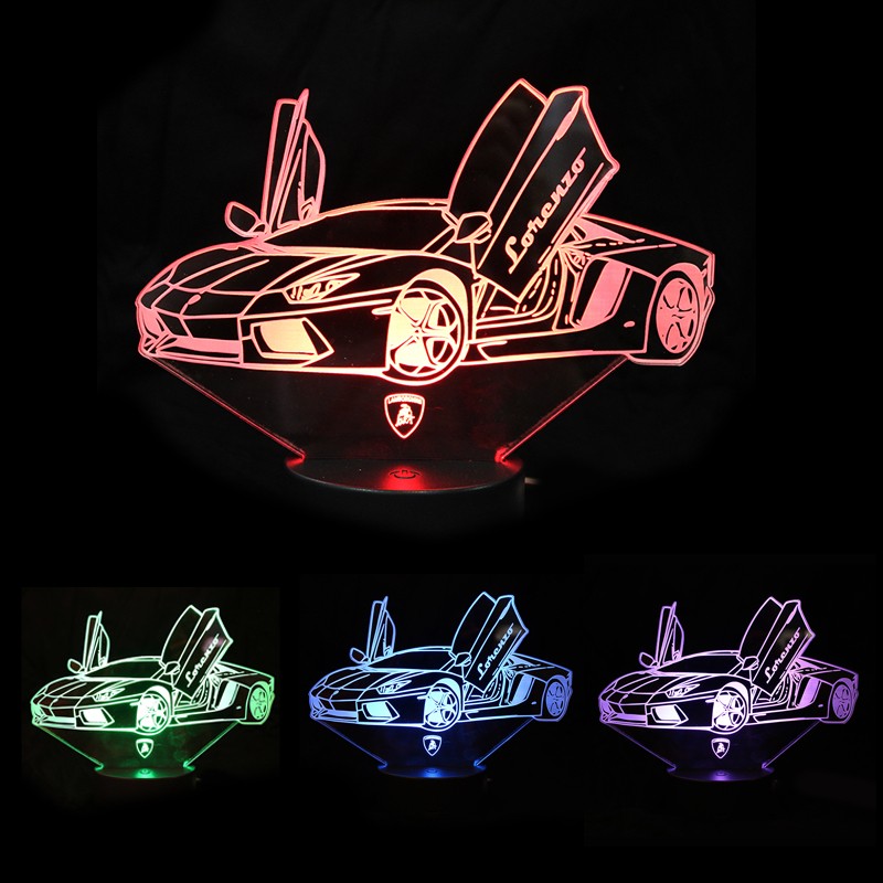 Lampe Voiture Personnalisée - Lampe Led Voiture Lamborghini