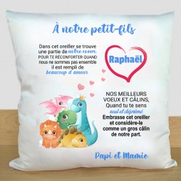 coussin à notre petit fils personnalise