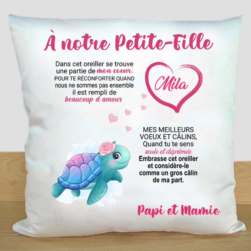 Coussin à Notre Petit Fille Personnalisé - Coussin personnalisé à